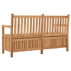 Gartenbank mit Speicher 150 x 60 x 90 cm Massivholz Teak