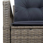 Garten-Sofa mit Kissen 120 x 62 x 69 cm Poly-Rattan