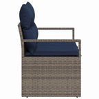 Garten-Sofa mit Kissen 120 x 62 x 69 cm Poly-Rattan