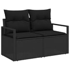 Garten-Sofa mit Kissen 120 x 62 x 69 cm Poly-Rattan