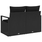 Garten-Sofa mit Kissen 120 x 62 x 69 cm Poly-Rattan