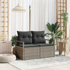 Garten-Sofa mit Kissen 120 x 62 x 69 cm Poly-Rattan