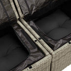 Garten-Sofa mit Kissen 120 x 62 x 69 cm Poly-Rattan