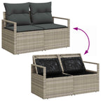 Garten-Sofa mit Kissen 120 x 62 x 69 cm Poly-Rattan