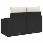 Garten-Sofa mit Kissen 123 x 62 x 69 cm Poly-Rattan
