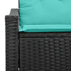 Gartensofa Grau 123 x 62 x 69cm Poly-Rattan