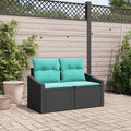 Gartensofa Grau 123 x 62 x 69cm Poly-Rattan