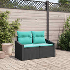 Gartensofa Grau 123 x 62 x 69cm Poly-Rattan