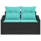 Gartensofa Grau 123 x 62 x 69cm Poly-Rattan