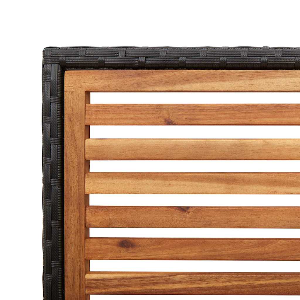 Garten Stapelstühle 2 pcs Braun und Schwarz 54 x 56 x 90 cm