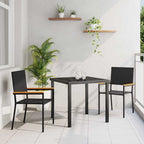 Garten Stapelstühle 2 pcs Schwarz und Braun 54 x 56 x 90 cm