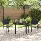 Garten Stapelstühle 2 pcs Schwarz und Braun 54 x 56 x 90 cm