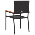 Garten Stapelstühle 2 pcs Schwarz und Braun 54 x 56 x 90 cm