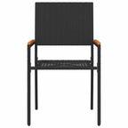 Garten Stapelstühle 2 pcs Schwarz und Braun 54 x 56 x 90 cm