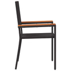 Garten Stapelstühle 2 pcs Schwarz und Braun 54 x 56 x 90 cm