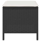 Garten Essgruppe Schwarz Poly-Rattan