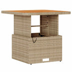 Garten Essgruppe Beige Poly-Rattan