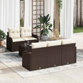 Gartensofa-set Braun Poly-Rattan