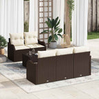 Gartensofa-set Braun Poly-Rattan