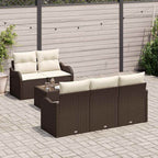 Gartensofa-set Braun Poly-Rattan