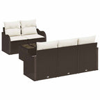 Gartensofa-set Braun Poly-Rattan