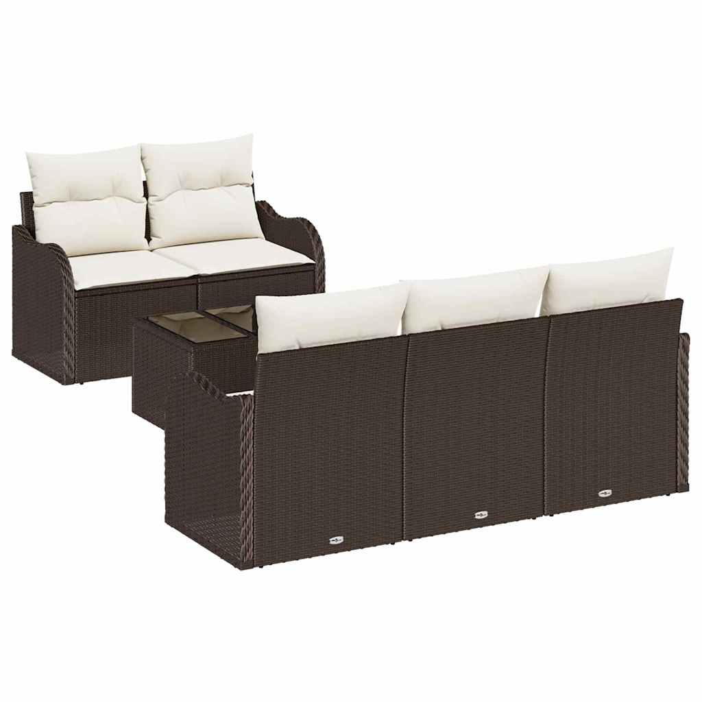 Gartensofa-set Braun Poly-Rattan