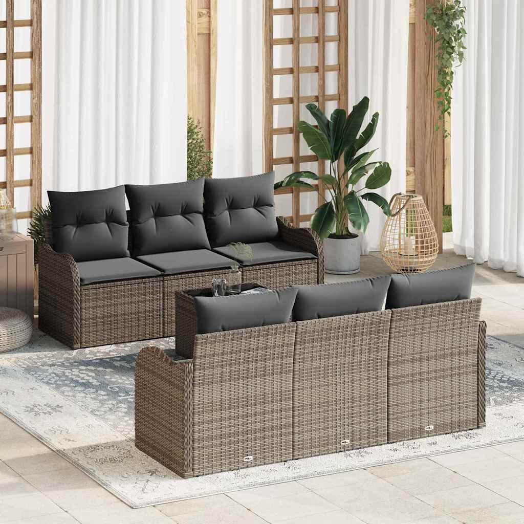 Gartensofa-set Grau 55 x 55 x 37 cm Poly-Rattan