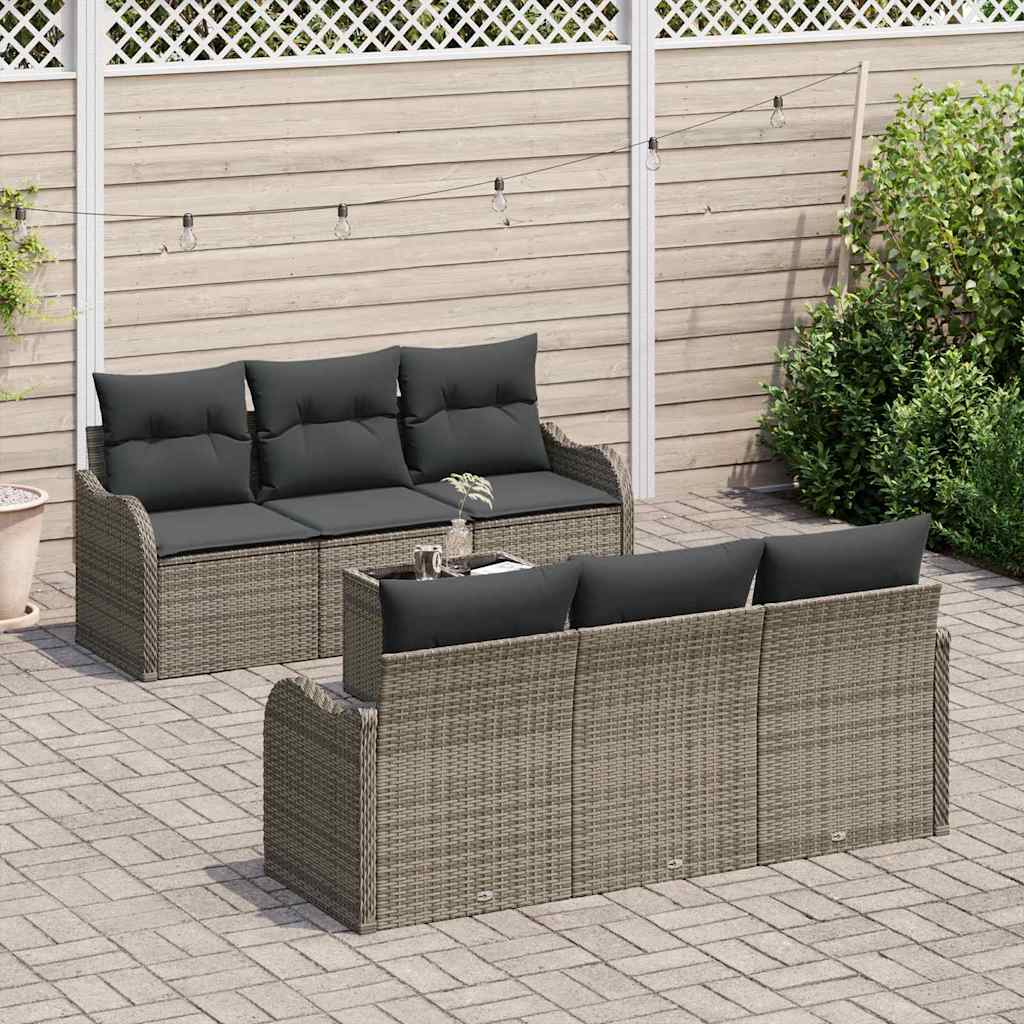 Gartensofa-set Grau 55 x 55 x 37 cm Poly-Rattan