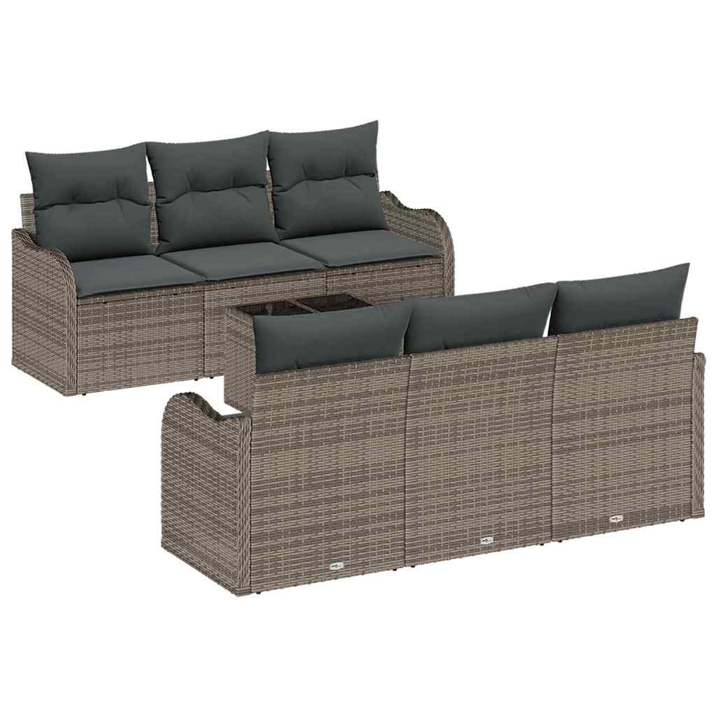 Gartensofa-set Grau 55 x 55 x 37 cm Poly-Rattan