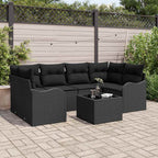 Gartensofa-set Schwarz 55 x 55 x 37 cm Poly-Rattan