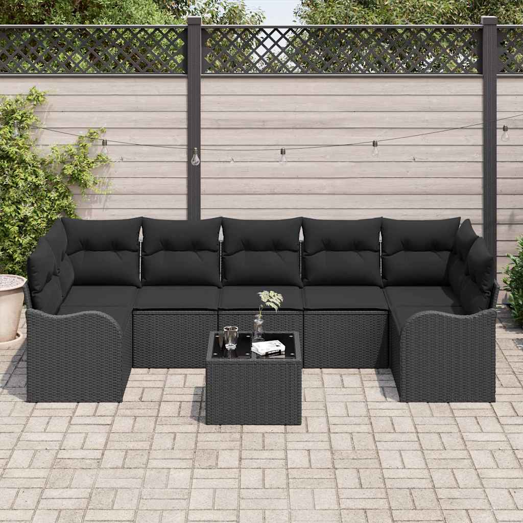 Gartensofa-set Schwarz 55 x 55 x 37 cm Poly-Rattan