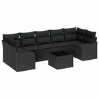 Gartensofa-set Schwarz 55 x 55 x 37 cm Poly-Rattan