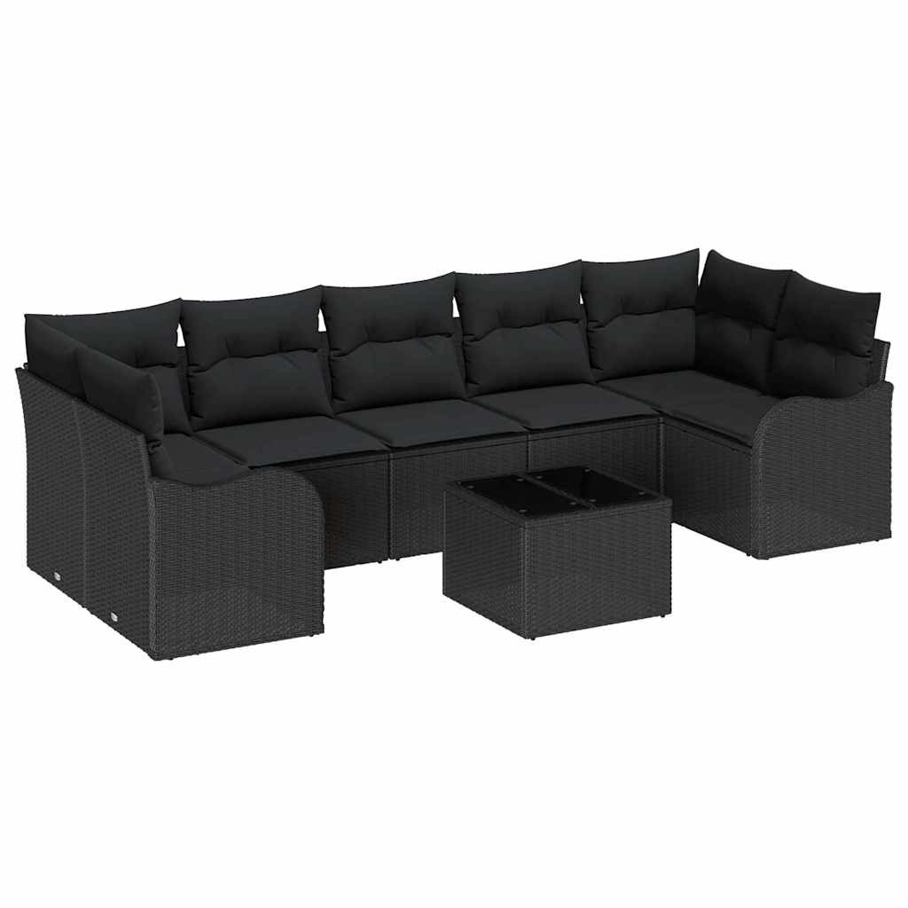 Gartensofa-set Schwarz 55 x 55 x 37 cm Poly-Rattan