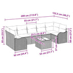 Gartensofa-set Schwarz 55 x 55 x 37 cm Poly-Rattan