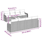 Gartensofa-set Beige 55 x 55 x 37 cm Poly-Rattan