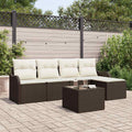 Gartensofa-set Braun Poly-Rattan