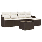 Gartensofa-set Braun Poly-Rattan