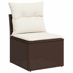 Gartensofa-set 6 pcs Braun Poly-Rattan