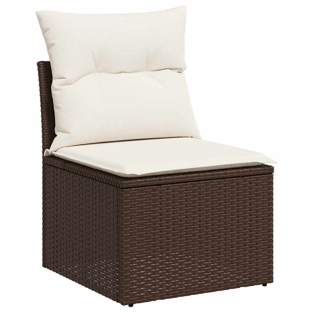 Gartensofa-set 6 pcs Braun Poly-Rattan