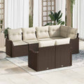 Gartensofa-set Braun Poly-Rattan