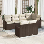 Gartensofa-set Braun Poly-Rattan