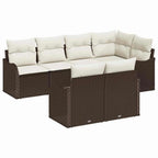 Gartensofa-set Braun Poly-Rattan