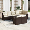 Gartensofa-set Braun Poly-Rattan