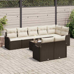Gartensofa-set Braun Poly-Rattan