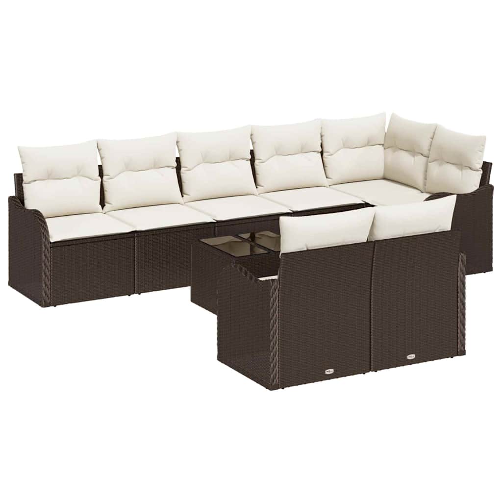 Gartensofa-set Braun Poly-Rattan