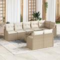 Gartensofa-set 9 pcs Beige Poly-Rattan