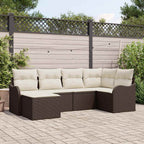 Gartensofa-set Braun Poly-Rattan