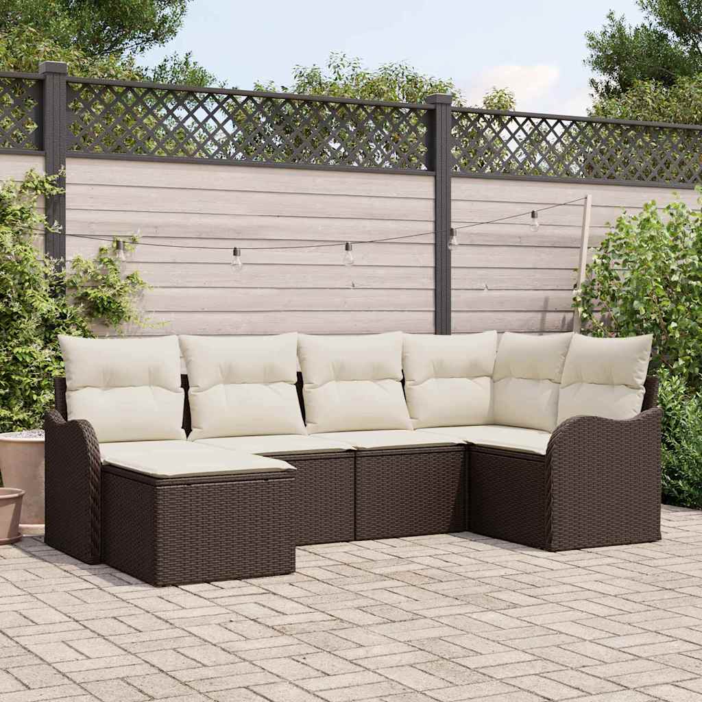Gartensofa-set Braun Poly-Rattan