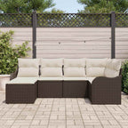 Gartensofa-set Braun Poly-Rattan