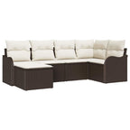 Gartensofa-set Braun Poly-Rattan